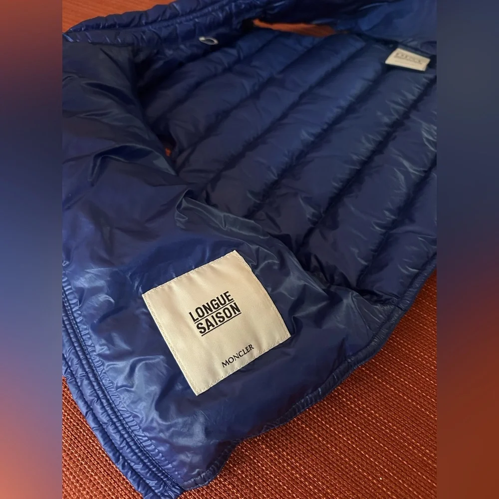 Blue Puffer Vest for Kids by Moncler - Picture 5 of 7
